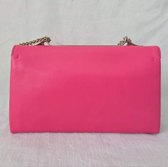 Auth Valentino Garavani Rockstud Va Va Voom Neon Pink Crossbody - Picture 2 of 11